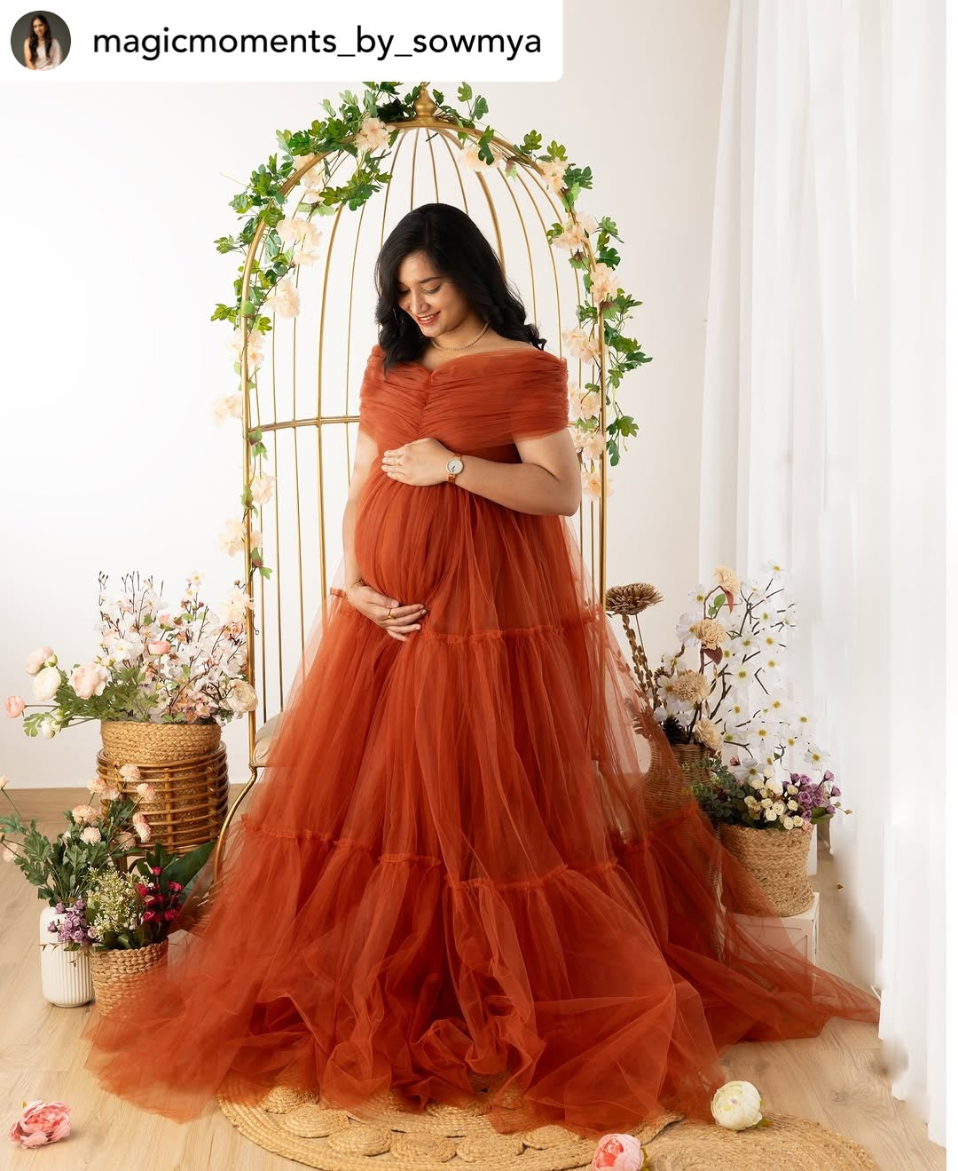 Welsa Gown -Rust