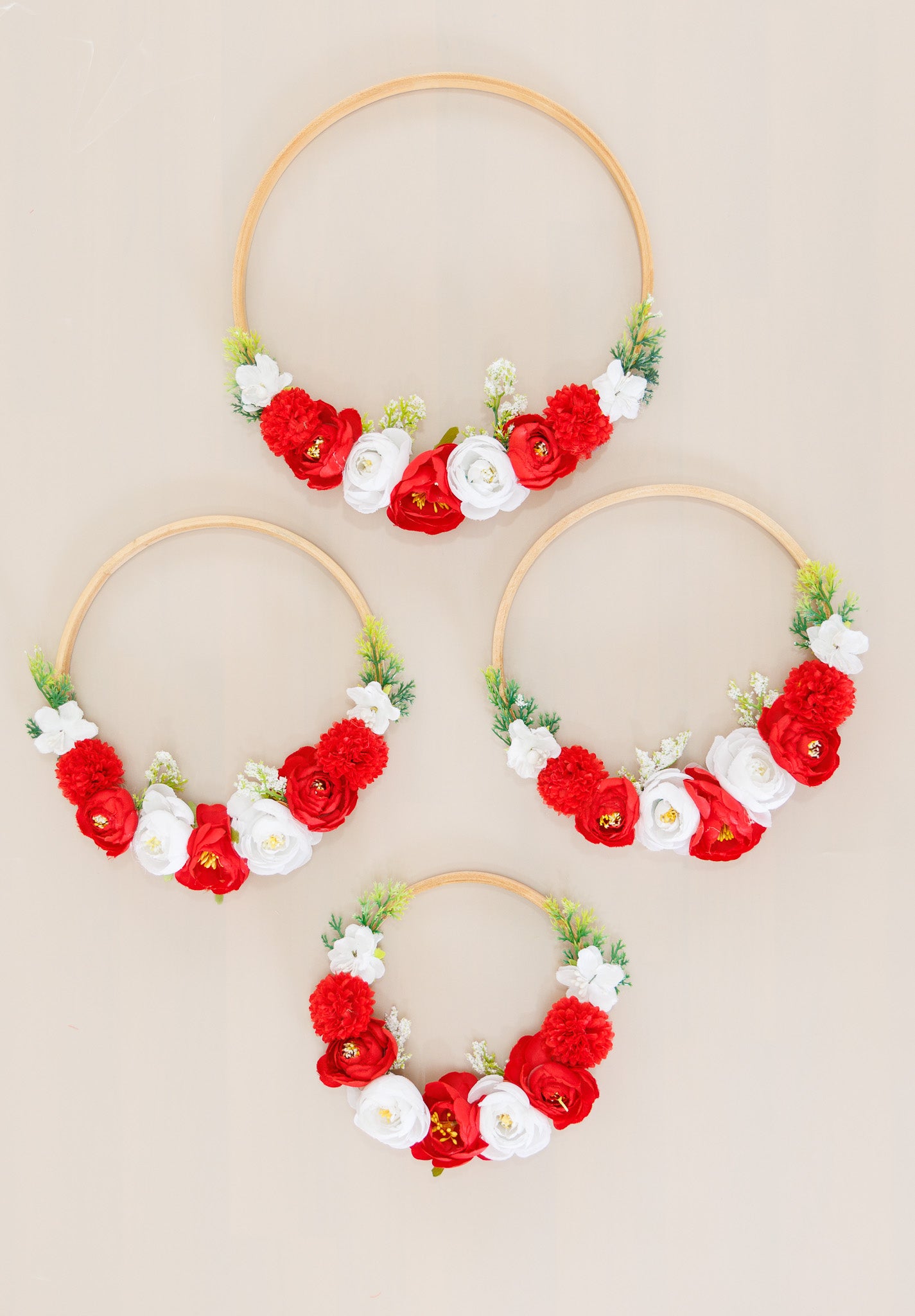 Salmon Floral Hoops