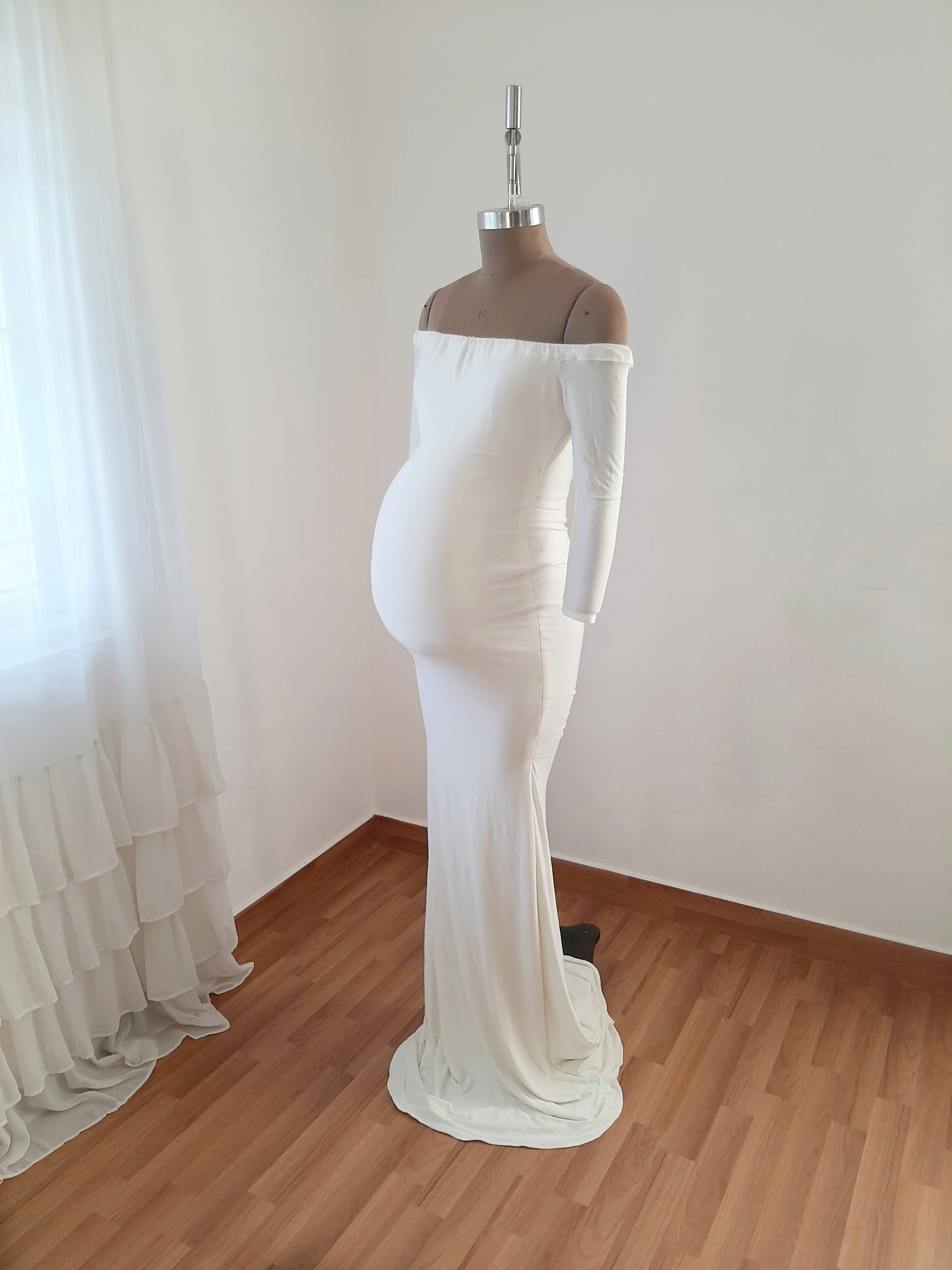 White Body Con Gown