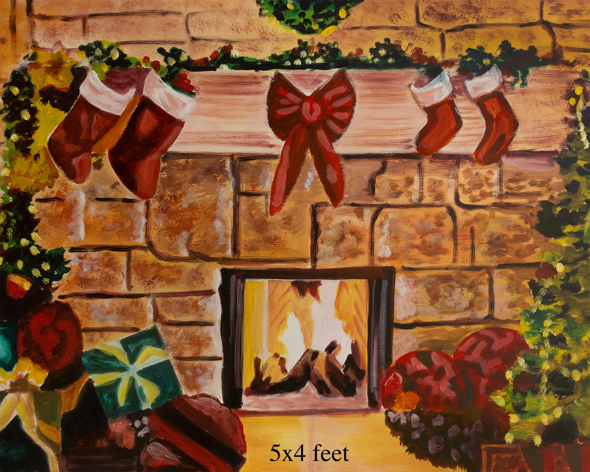 Fireplace 5x8 Ft - Fabric