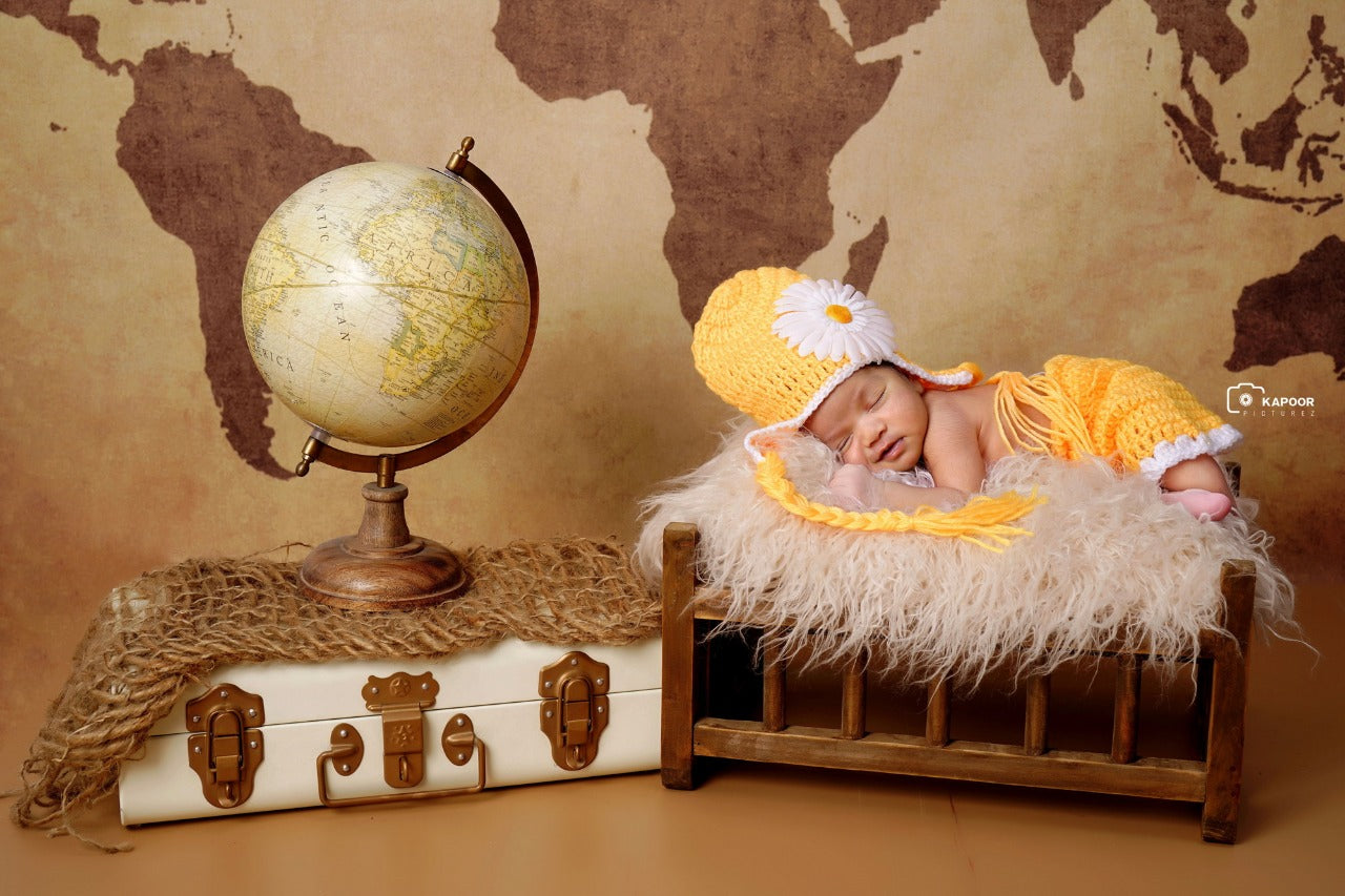 RTS Vintage map - 5x8 FT - Fabric