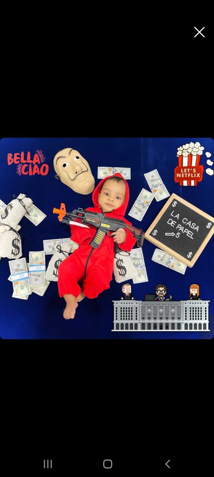 Money Heist outfit  0-3m (H015)