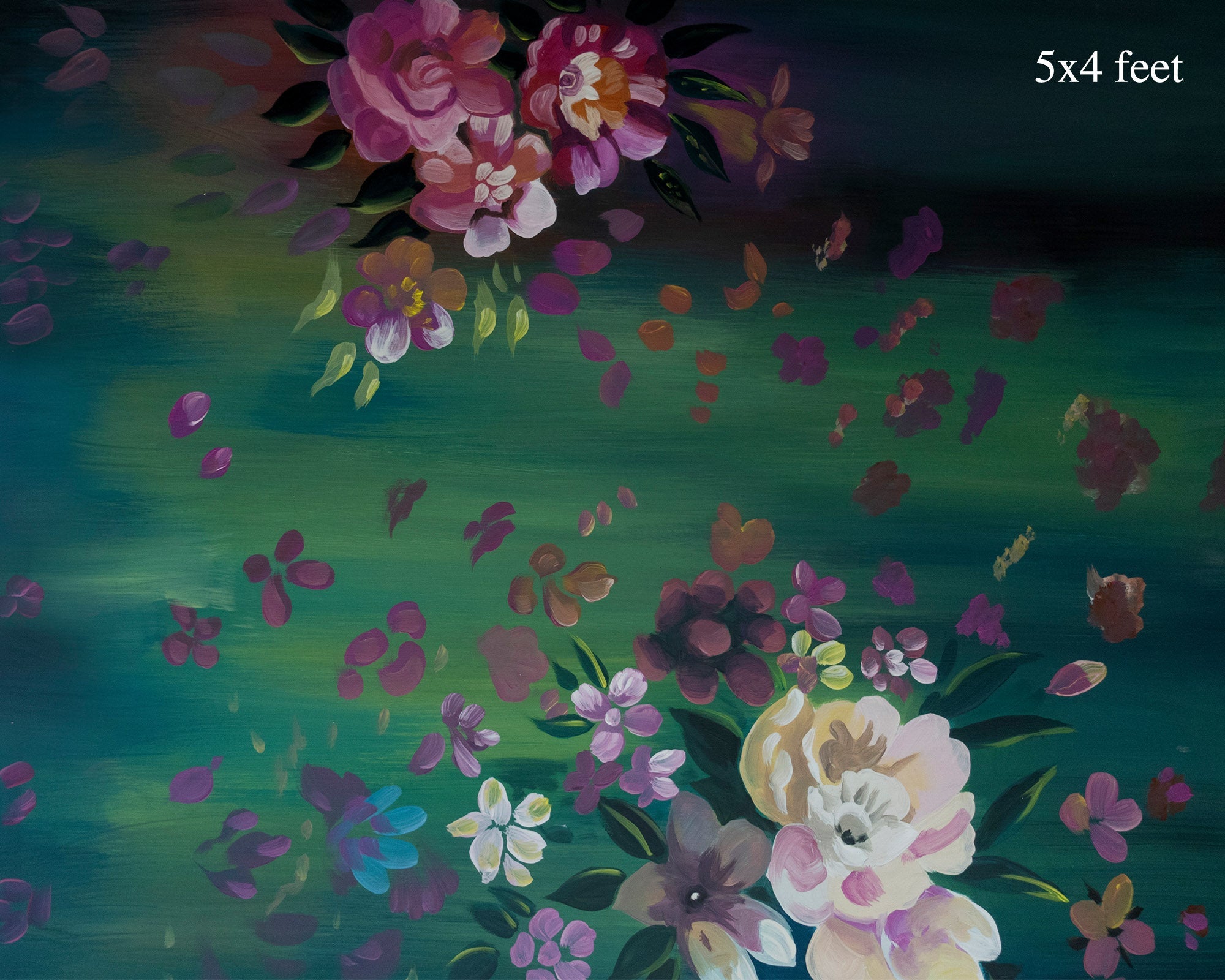 Jade roses 5x6 Ft Fabric