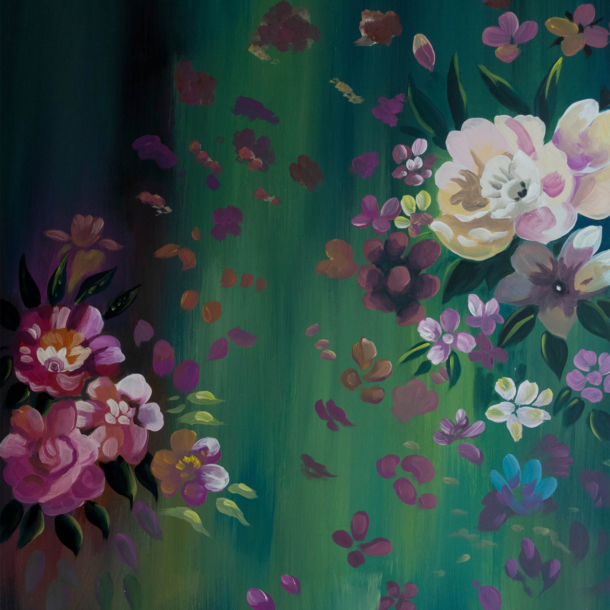 Jade roses 5x6 Ft Fabric