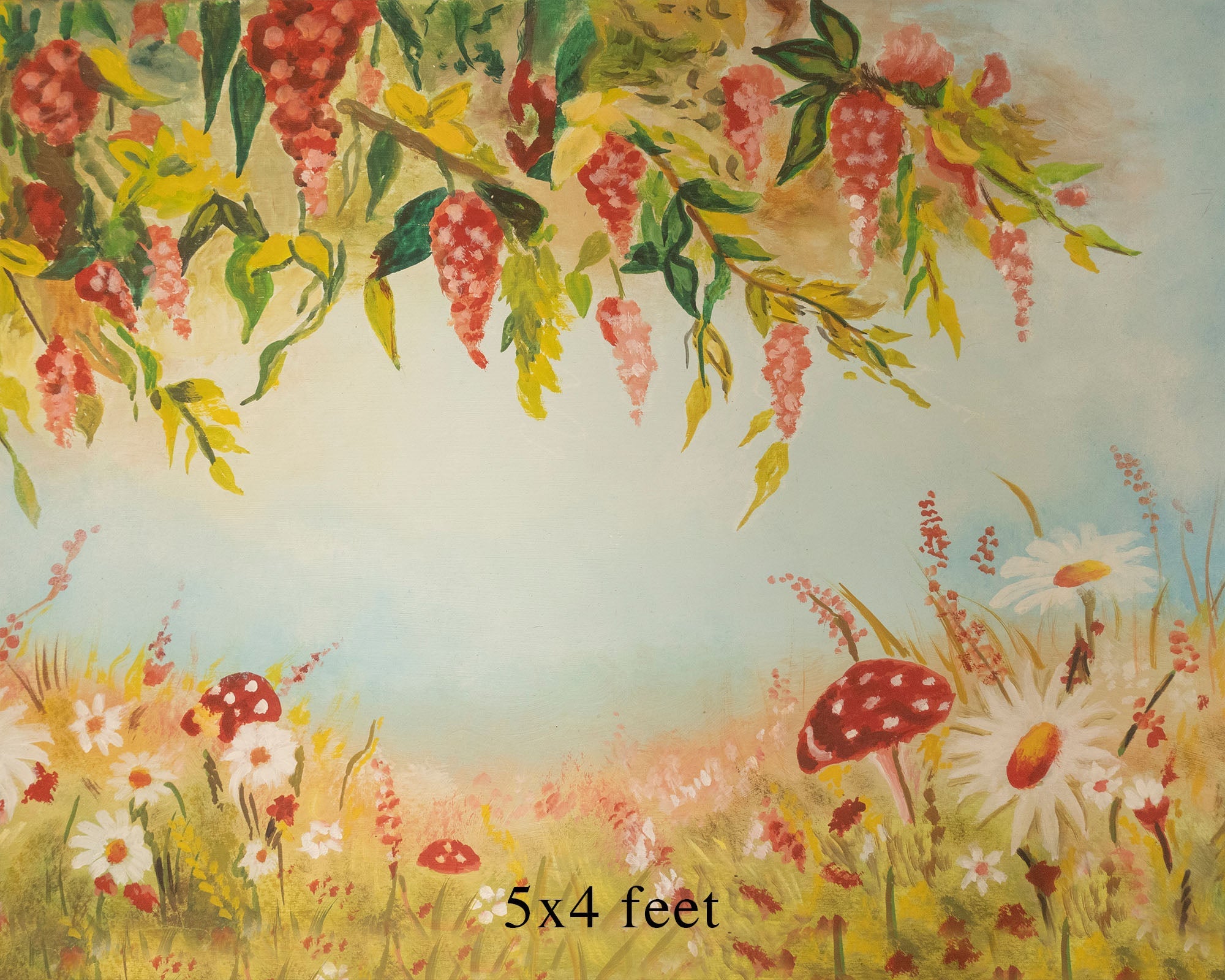 Mushroom Field - 5x6 FT - Fabric