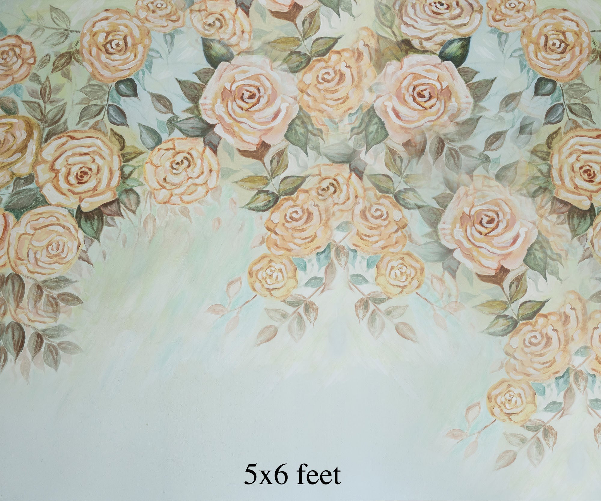 Peach Florals 8x12 Ft - Fabric