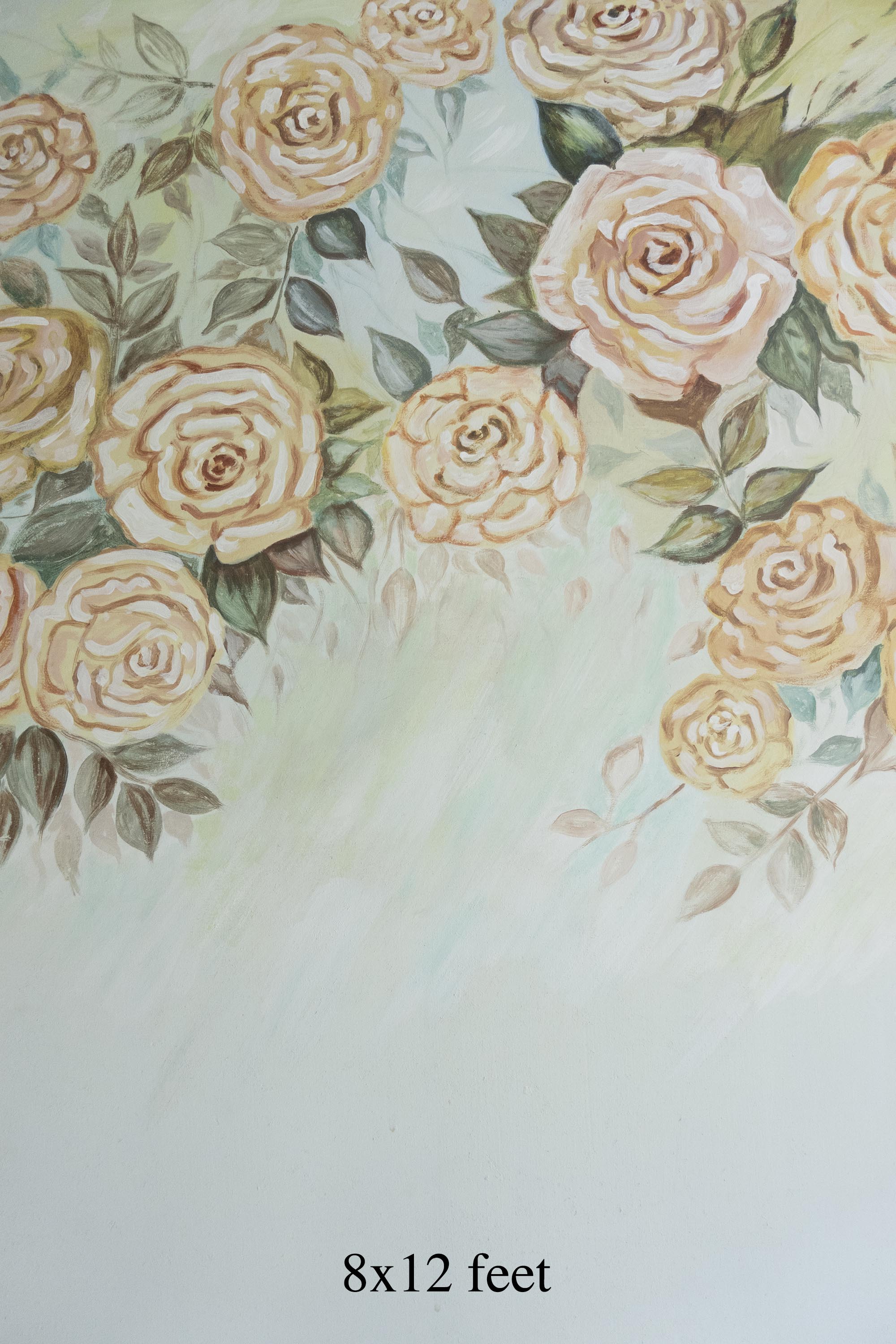 Peach Florals 8x12 Ft - Fabric