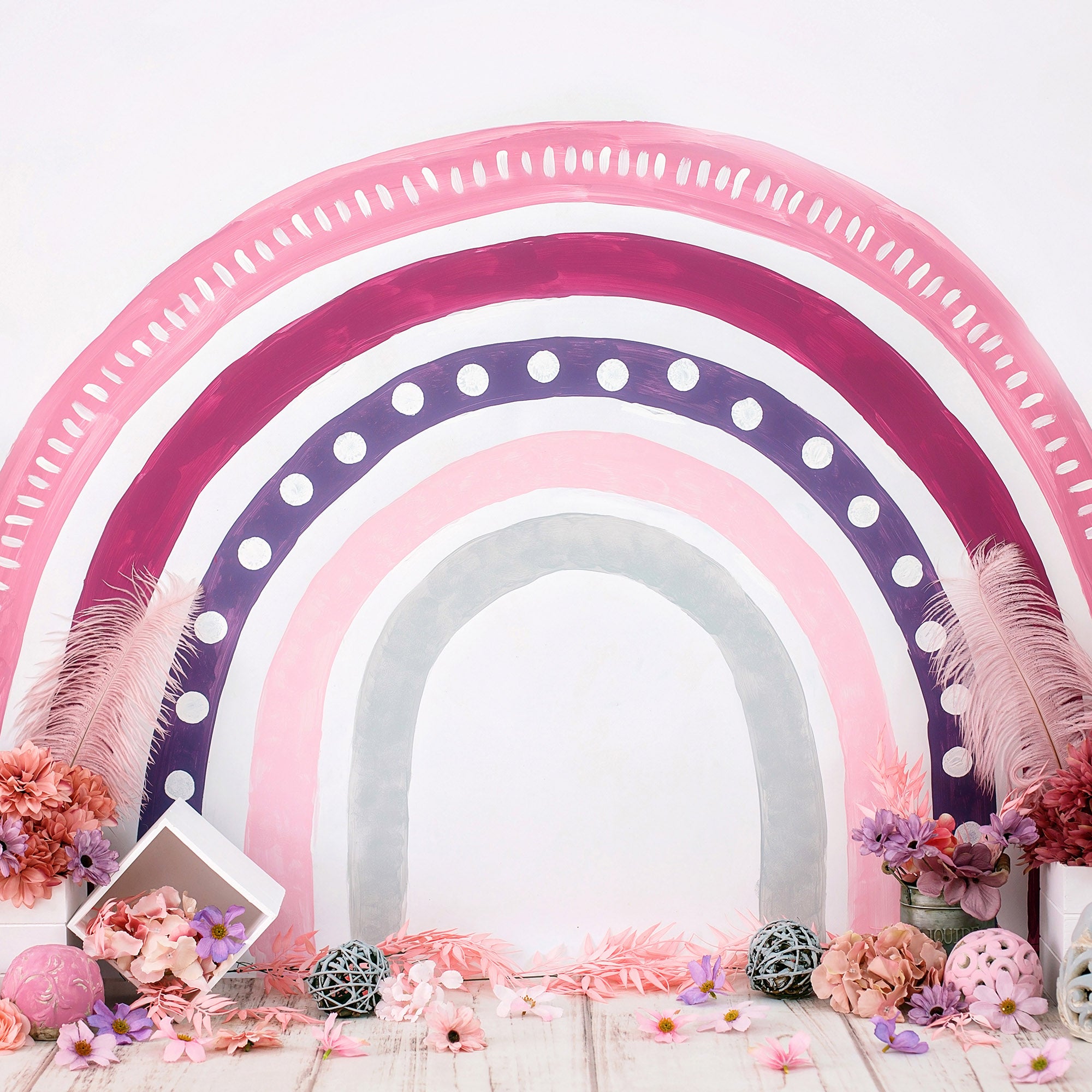 Pink Boho 5x6 Ft - Fabric (BKC040)