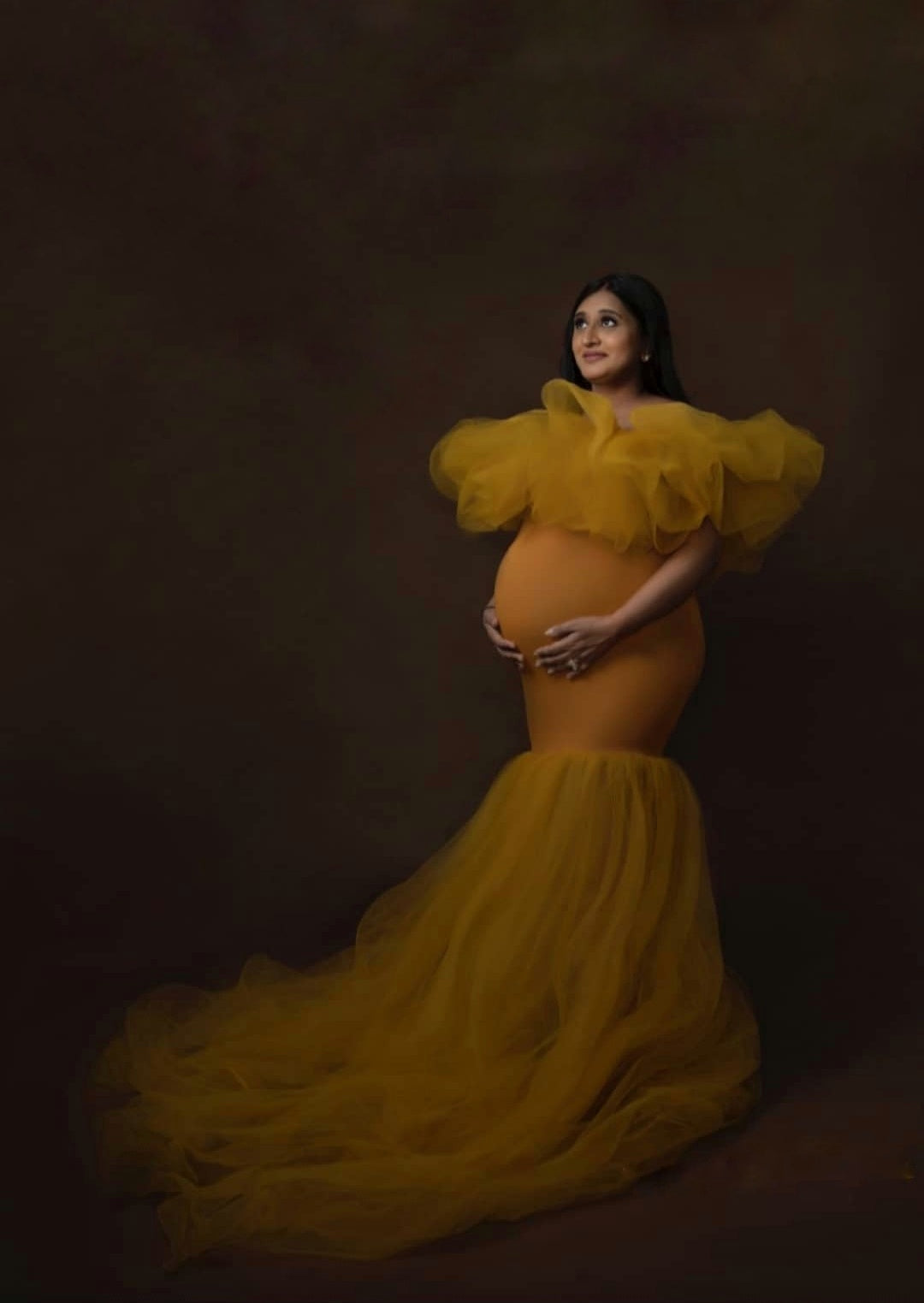 Cotton Candy Gown- Mustard