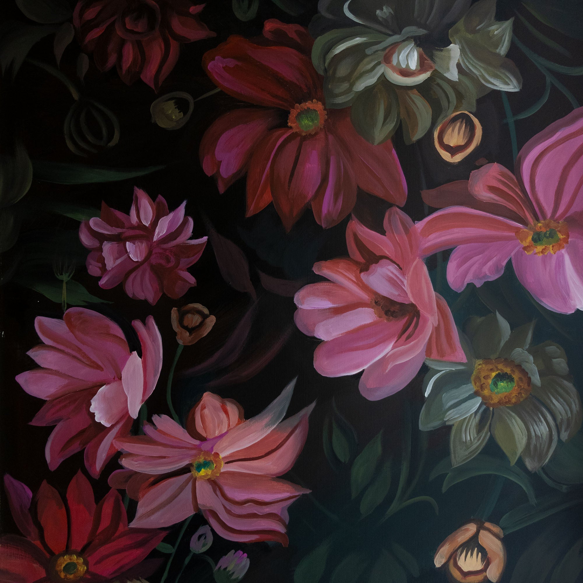 Wild blooms- 5x8 ft- Fabric