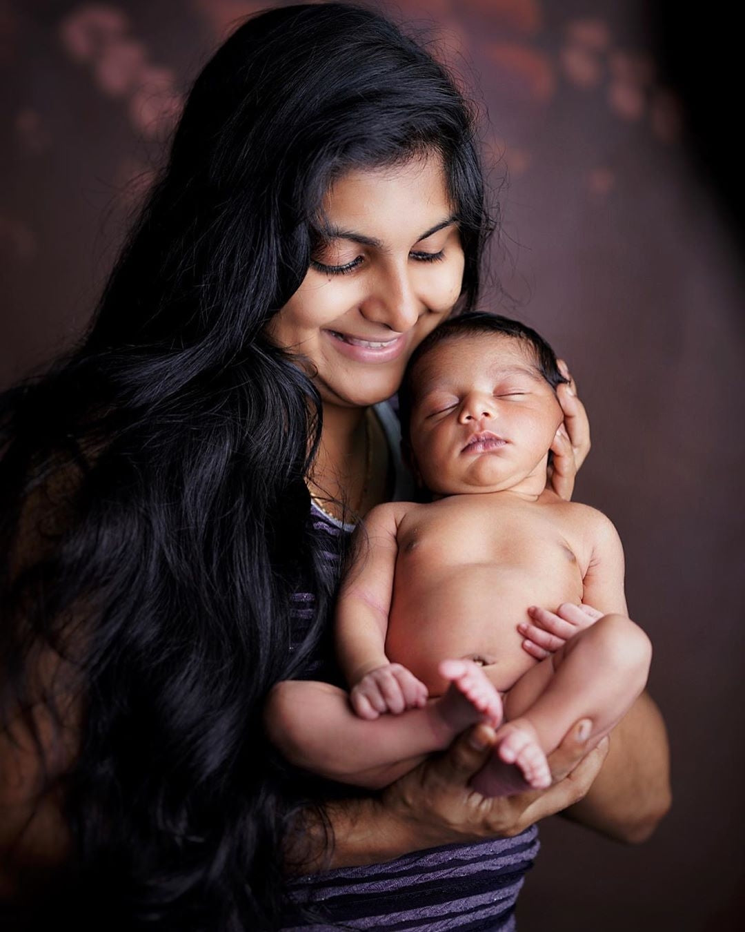 Brown florals 5x8 Ft - Fabric