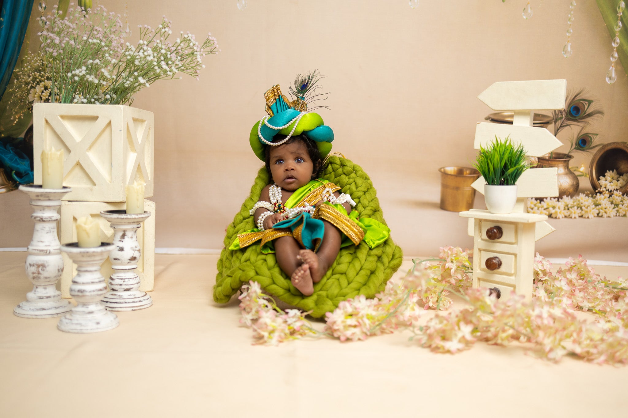 Krishna Outfit - Parrot