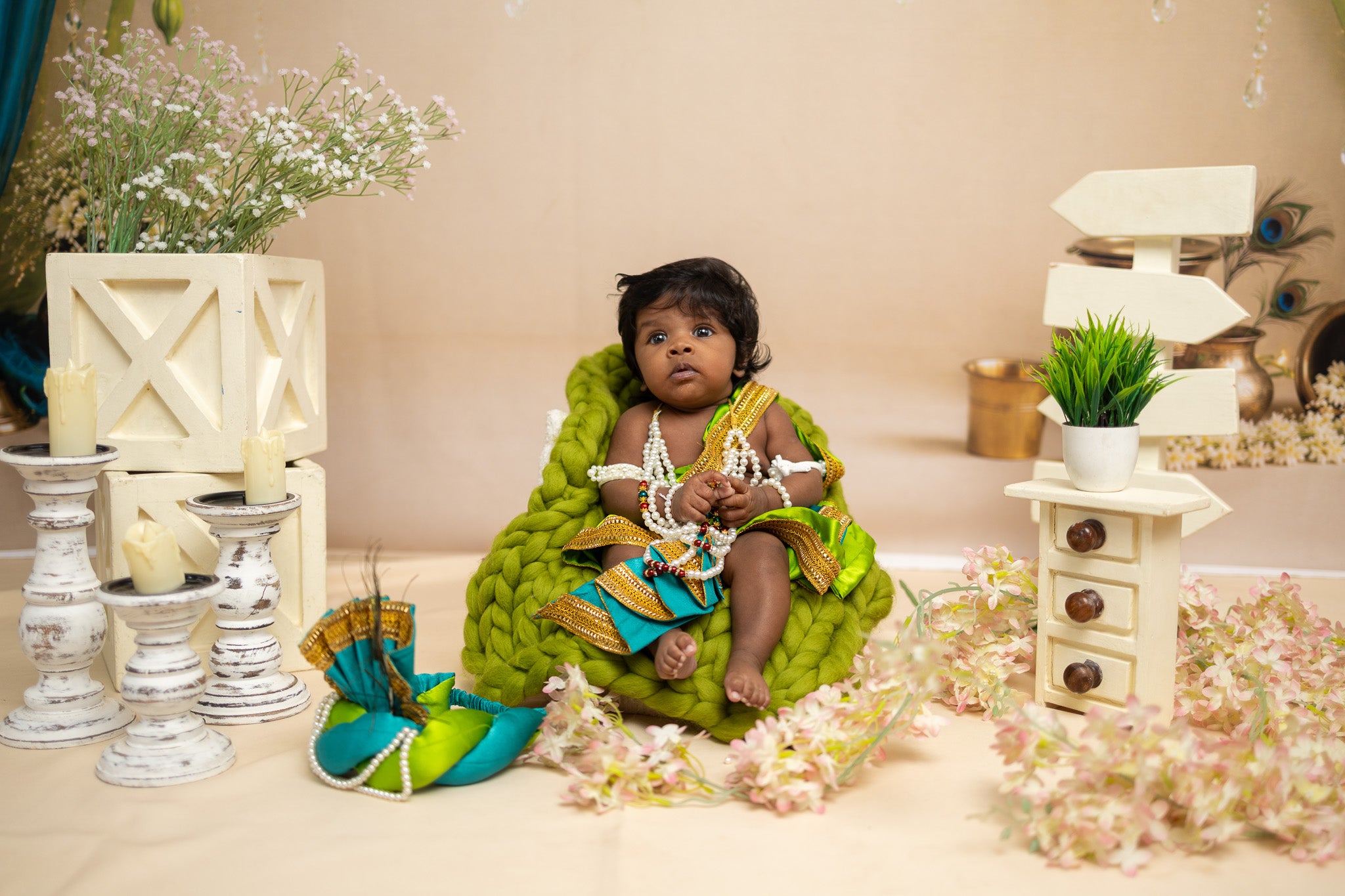 Krishna Outfit - Parrot