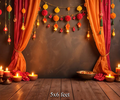 RTS Rustic Diwali 5X8 Ft. Fabric