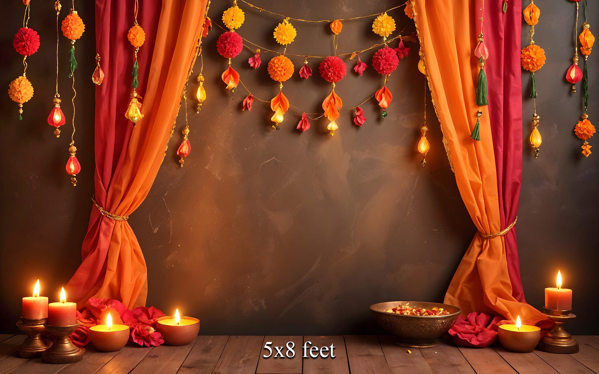 RTS Rustic Diwali 5X8 Ft. Fabric