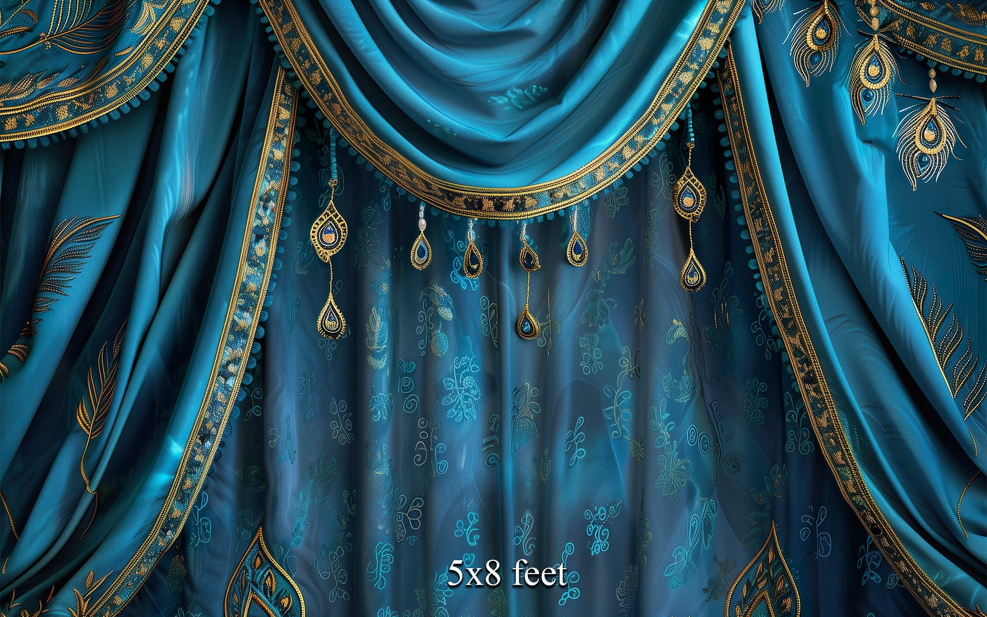 Rts Drapes of Dwarka  5X8 Ft. Fabric