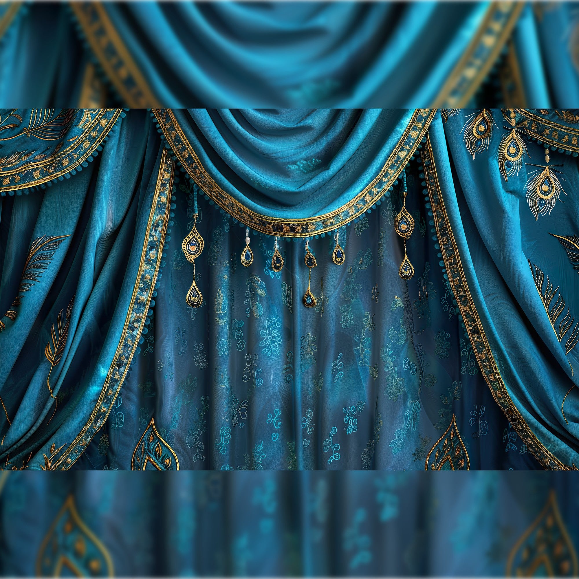 Rts Drapes of Dwarka  5X8 Ft. Fabric