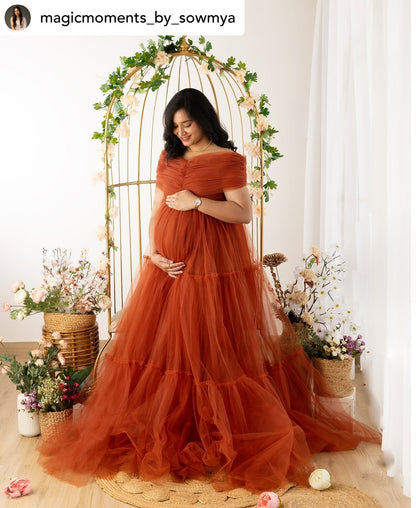 Welsa Gown -Rust