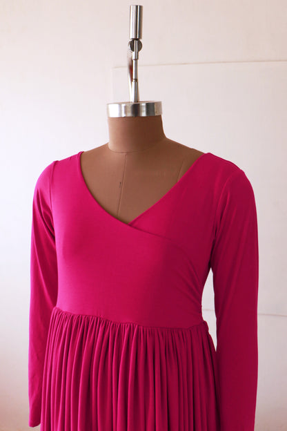 RTS Aurelia Gown + Veil Magenta M-L