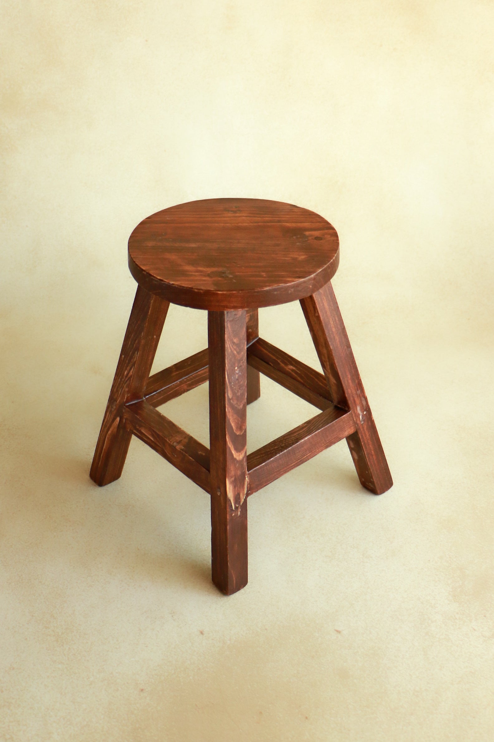 Mini Wood Stool - Brown