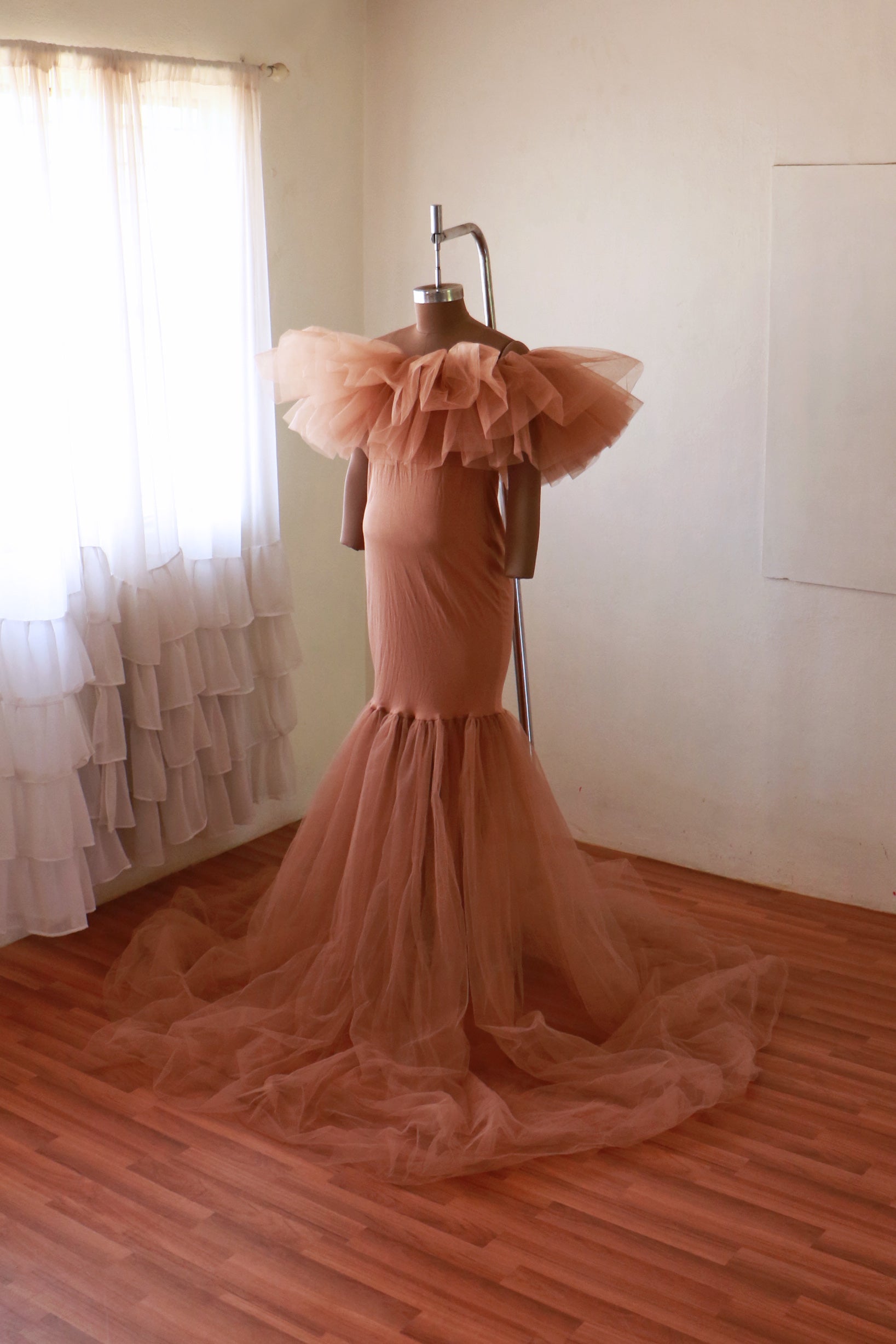 Rts Cotton Candy Gown- Caramel L-XL