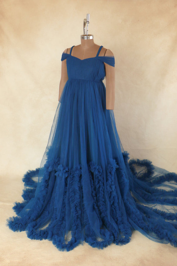 RTS Ajanta gown-  Teal Blue L-Xl