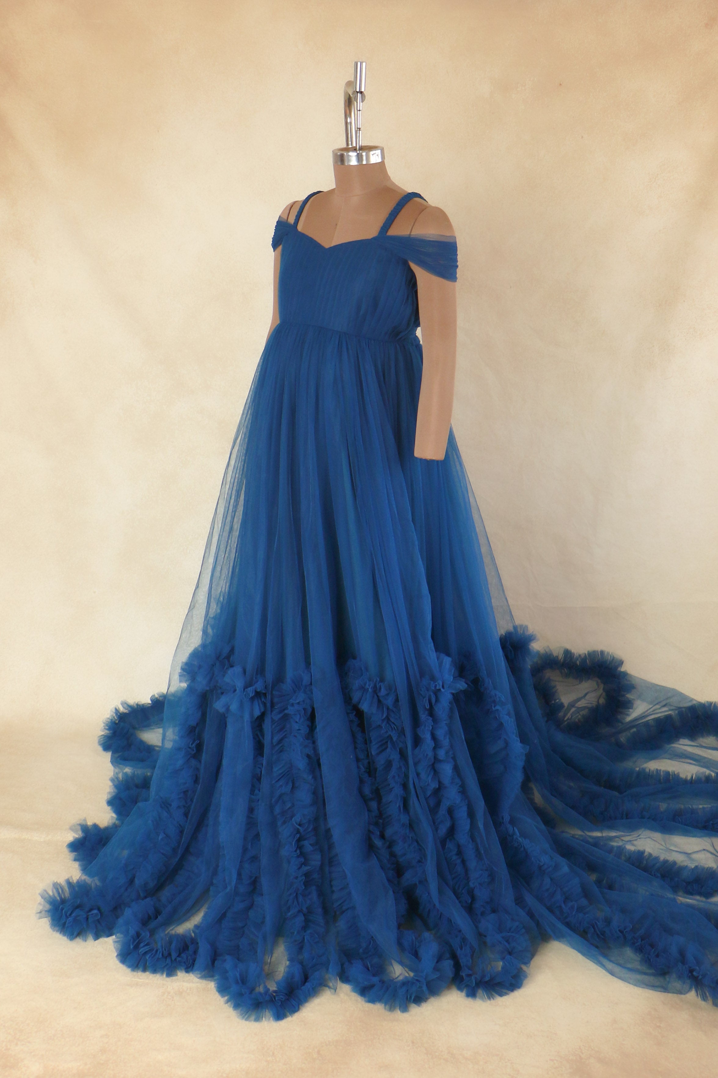 Ajanta gown-  Teal Blue