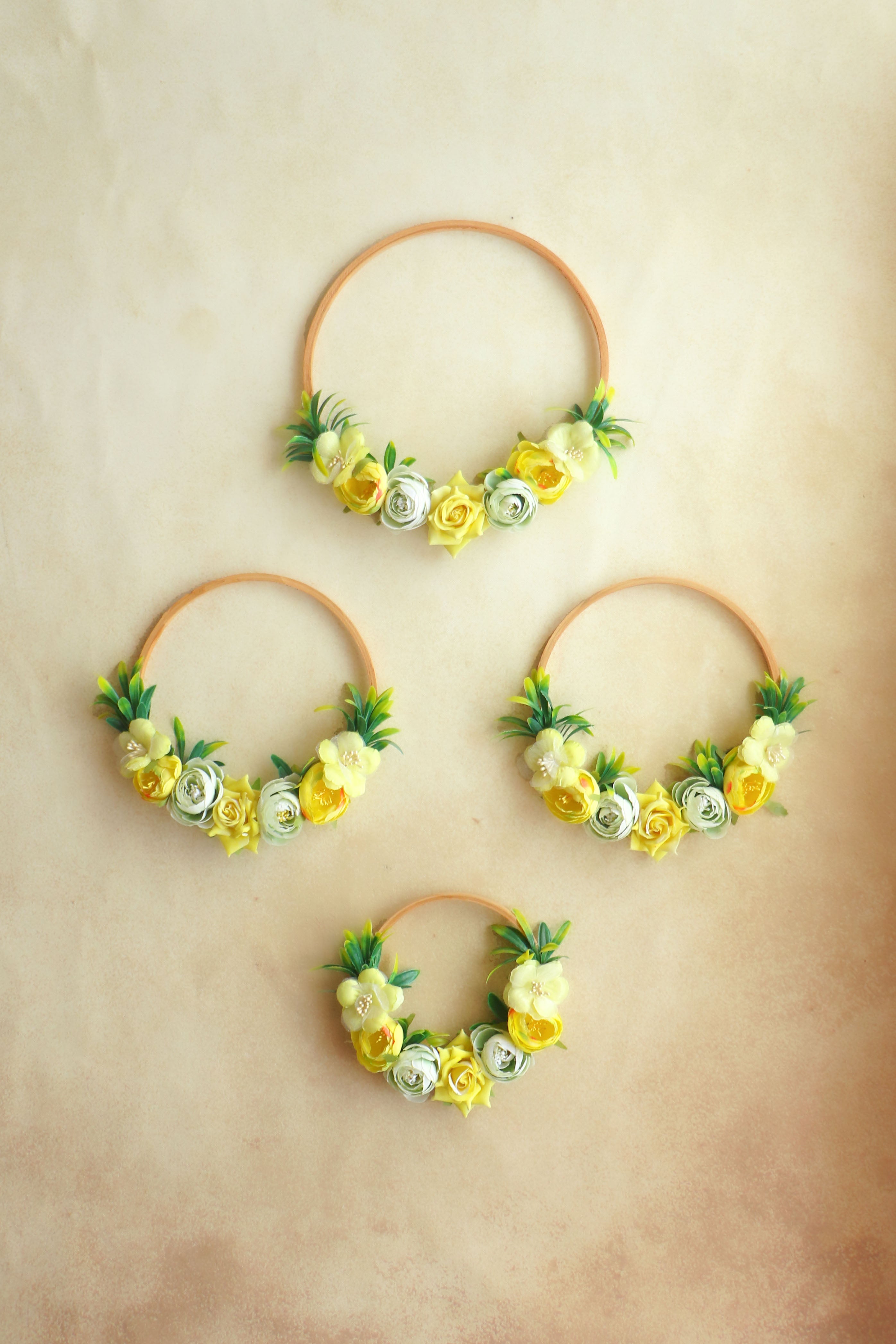 Sunshine Floral Hoops