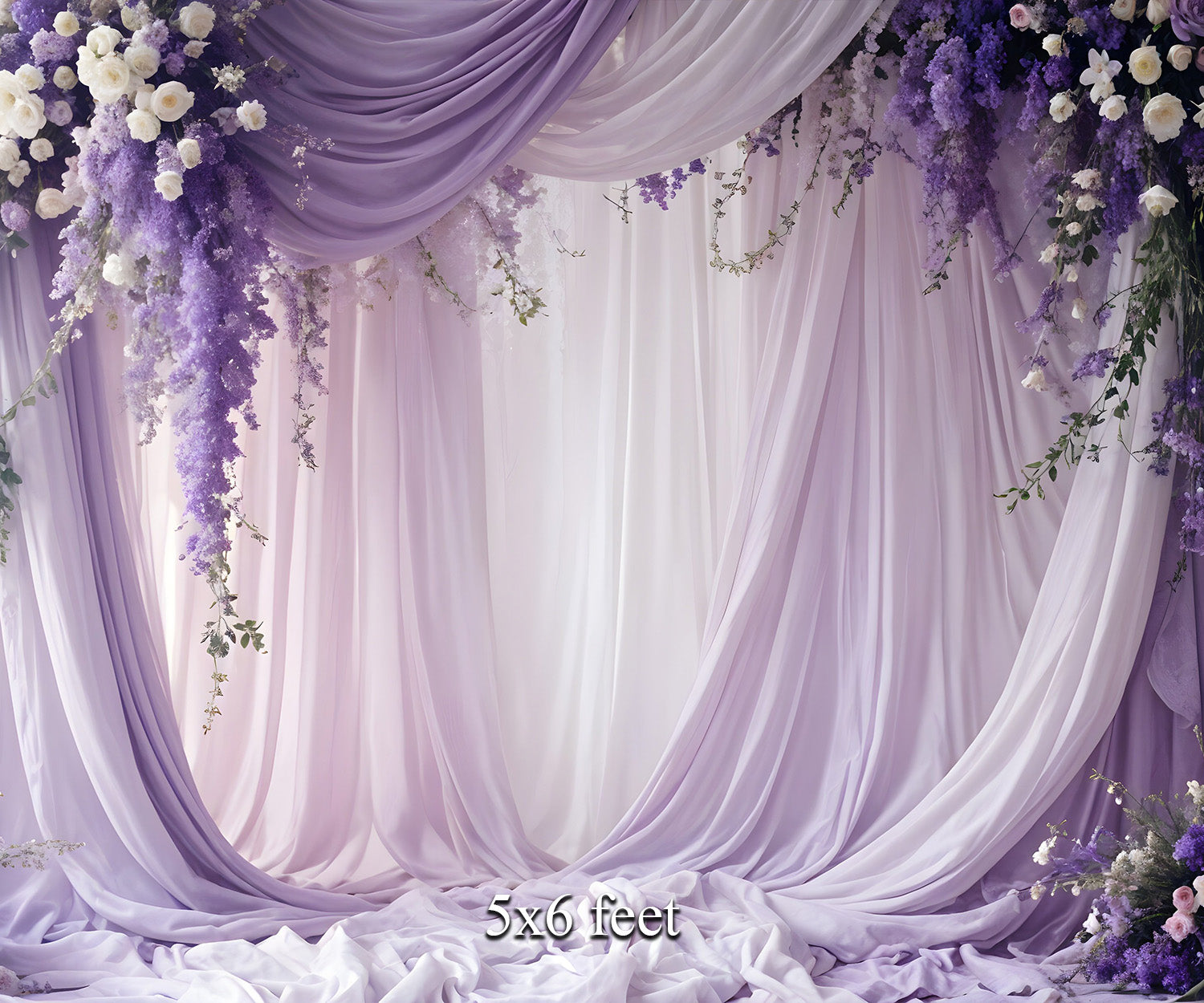 Rts Lavender Drapes 5x8 Ft. Fabric