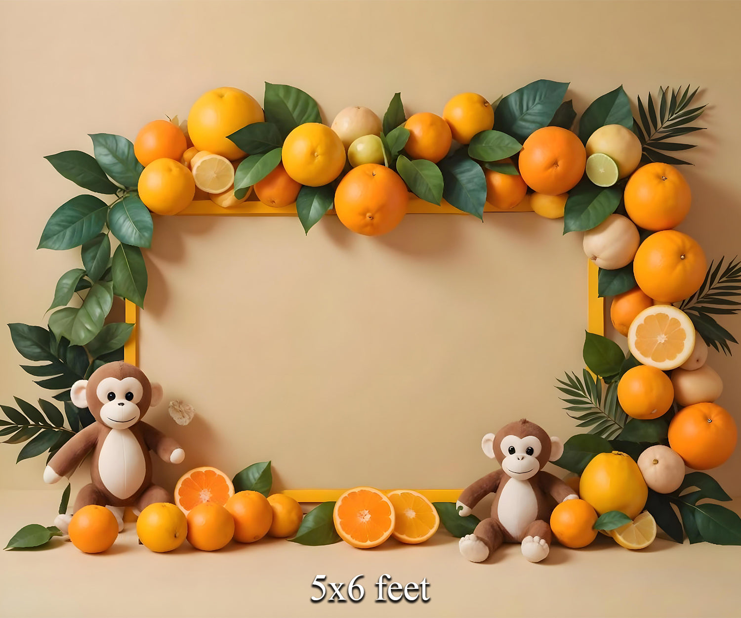 RTS Orange Monkey 5x6 ft. Fabric