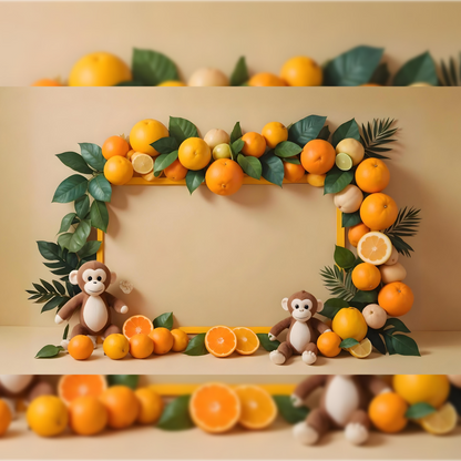 RTS Orange Monkey 5x6 ft. Fabric