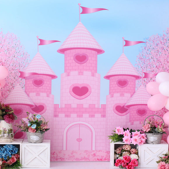 RTS Pink Castle 5x6 Ft - Fabric