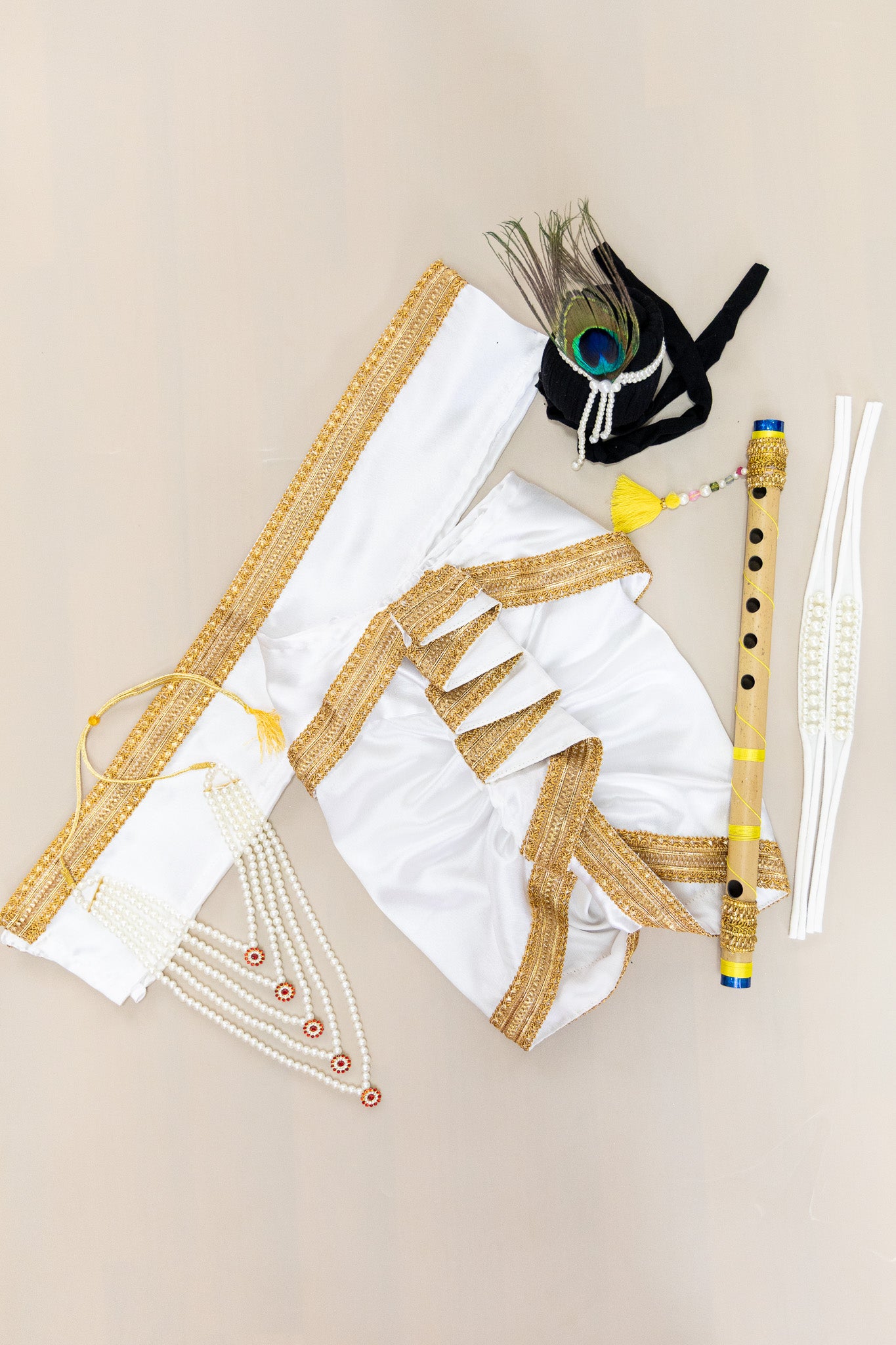 Krishna Outfit - White