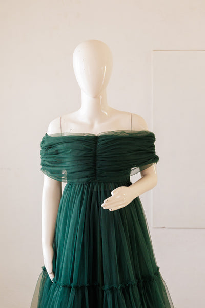 Welsa Gown - Bottle Green