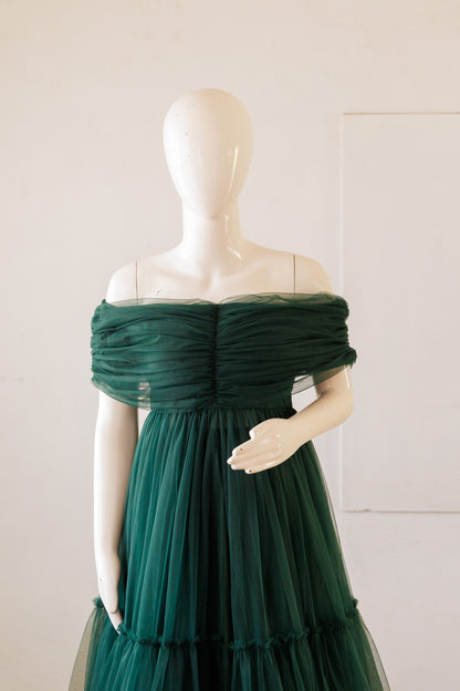 Welsa Gown - Bottle Green