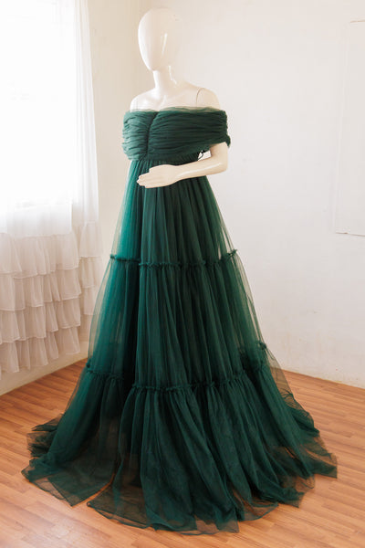 Welsa Gown - Bottle Green