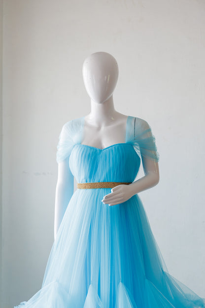 diana light blue dress DIANA GOWN Powder Blue Norma Kamali