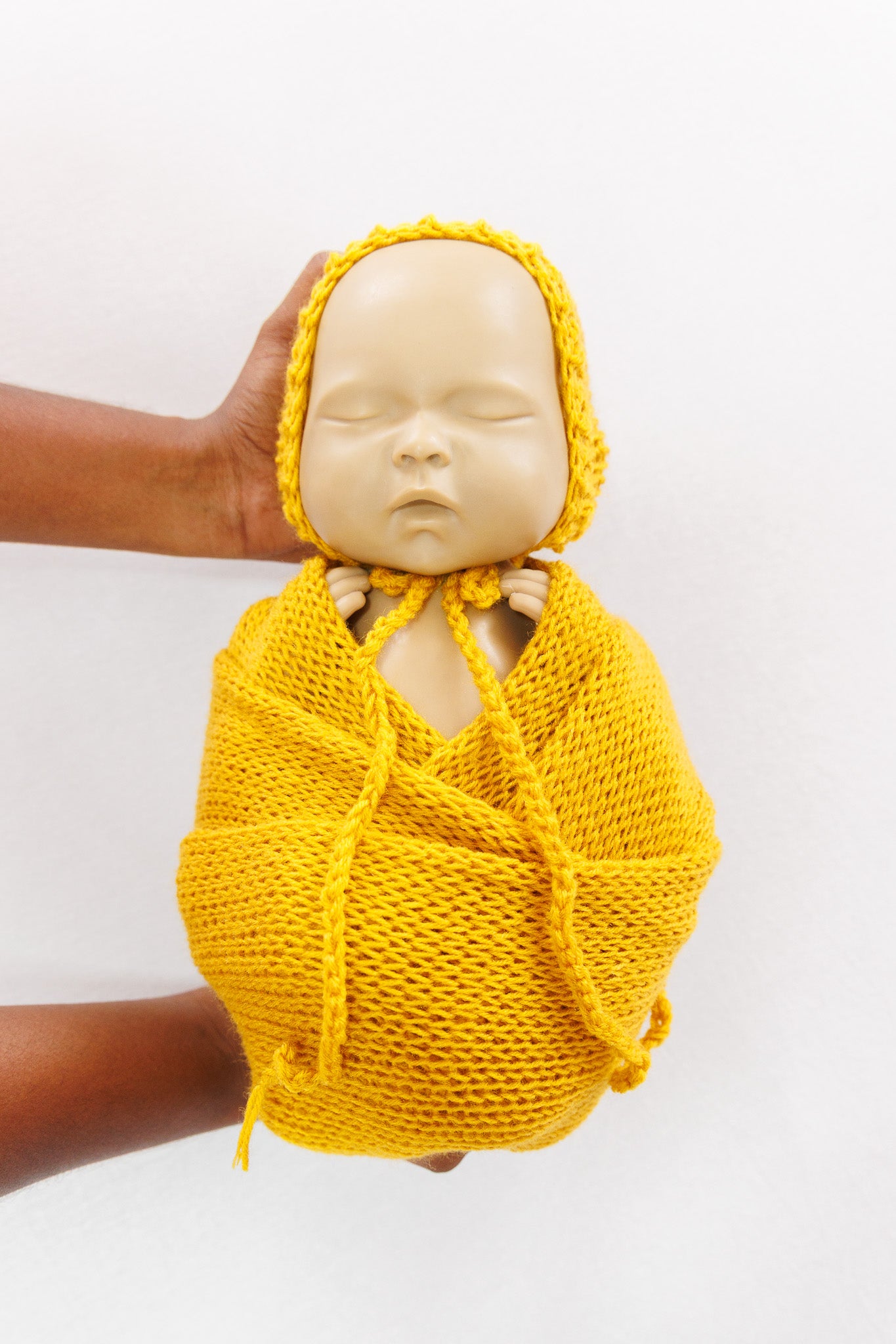 Knitted Wrap - Mustard