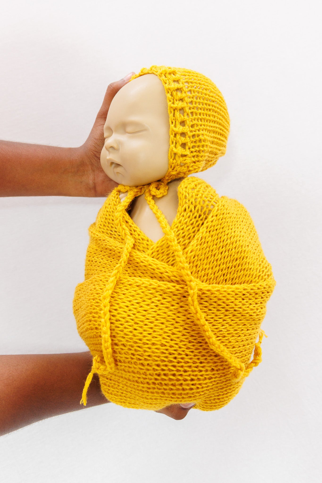 Knitted Wrap - Mustard