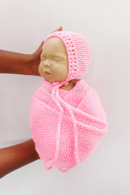 Knitted Wrap - Pink