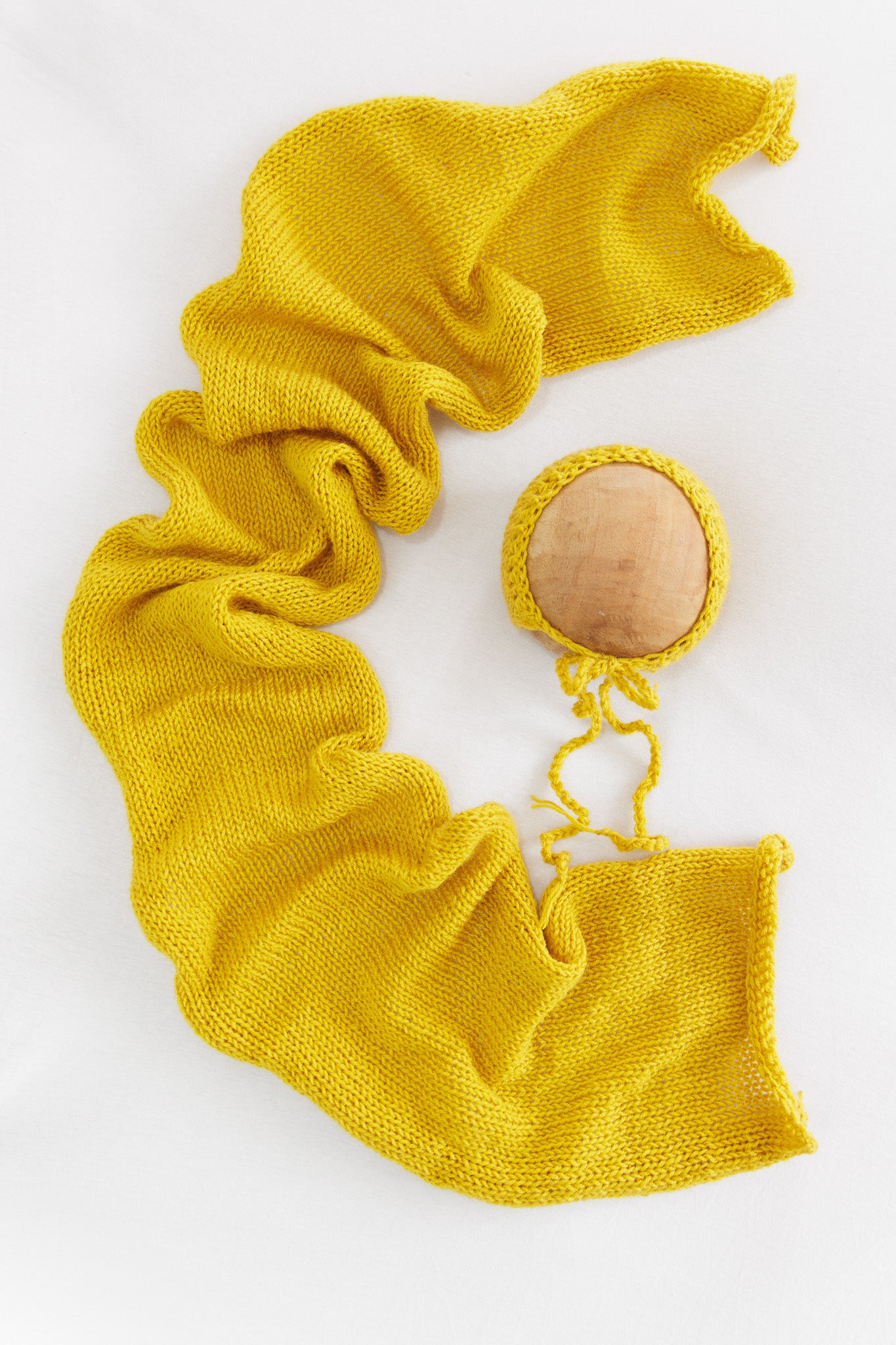 Knitted Wrap - Mustard