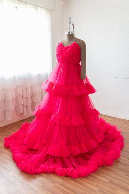 Linsha gown - Magenta Pink