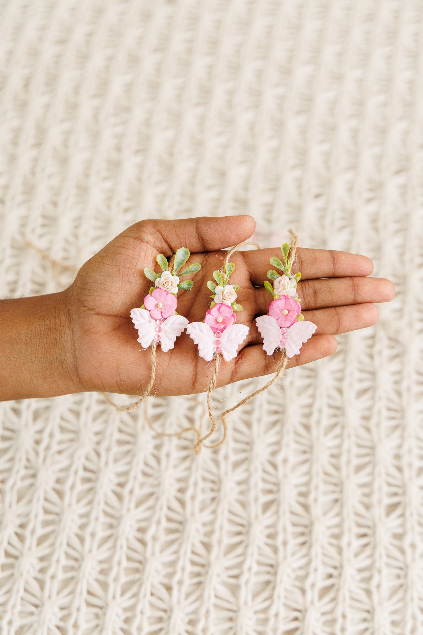 Butterfly Headband - Baby Pink