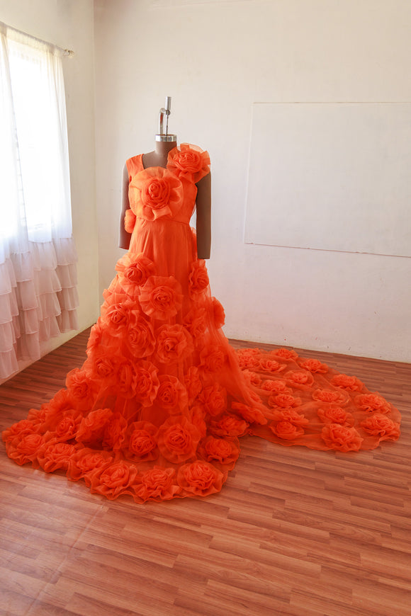 Shreya gown - Orange
