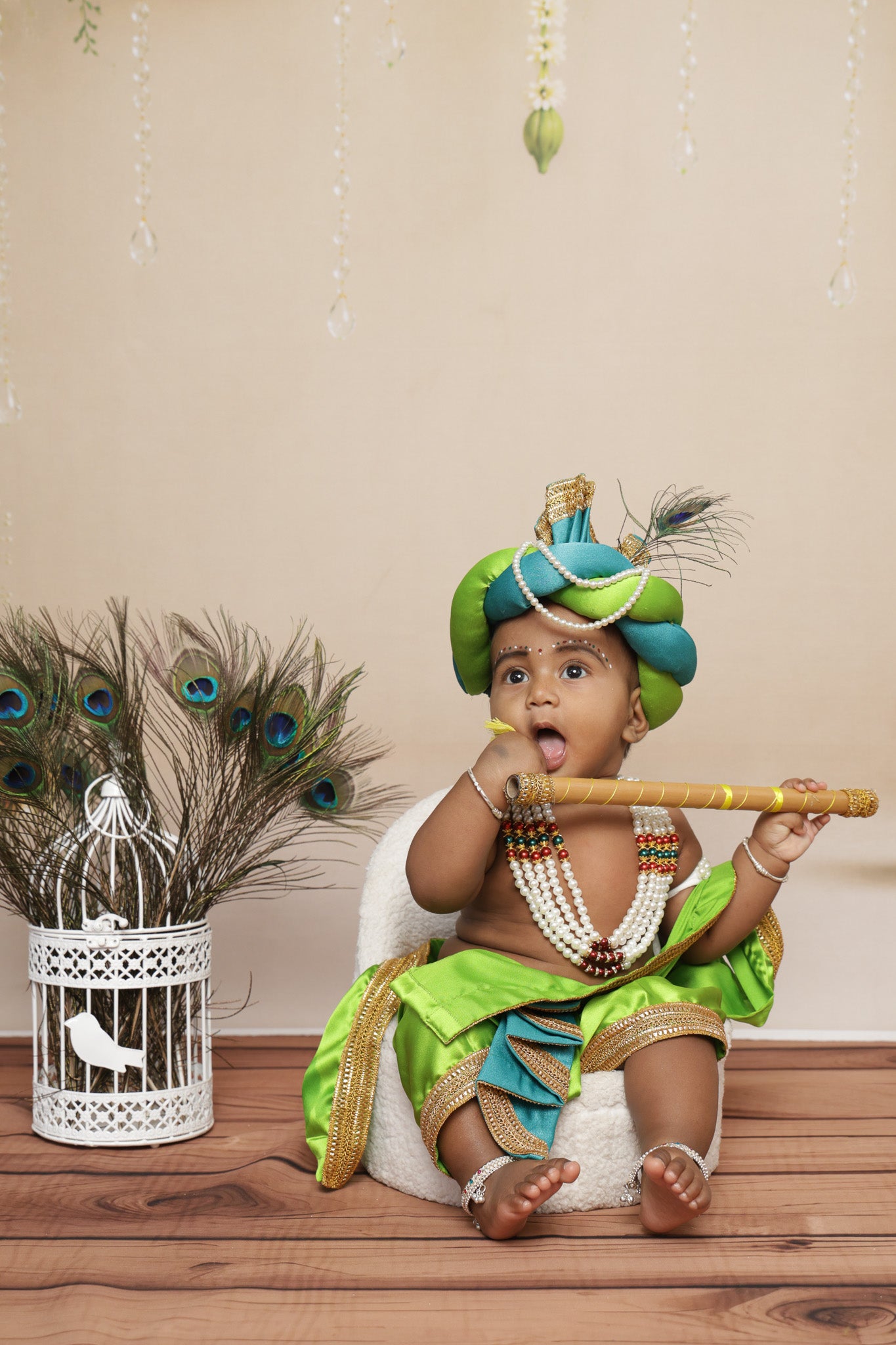 Krishna Outfit - Parrot