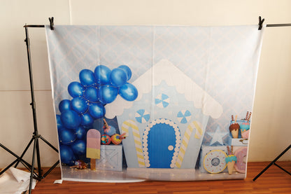 Blue Candy House 5x6 ft- Fabric (BKC046)