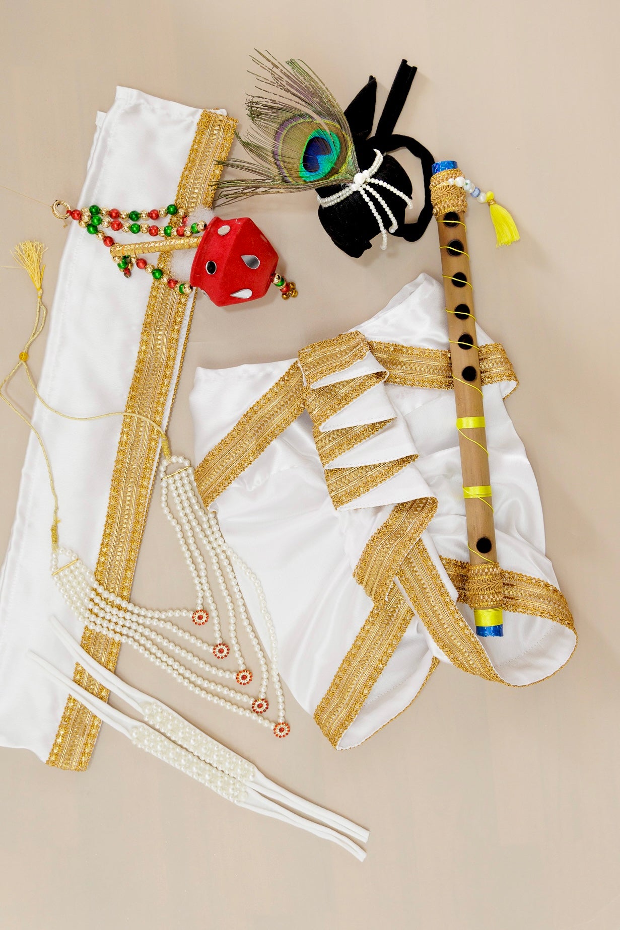 Krishna Outfit - White