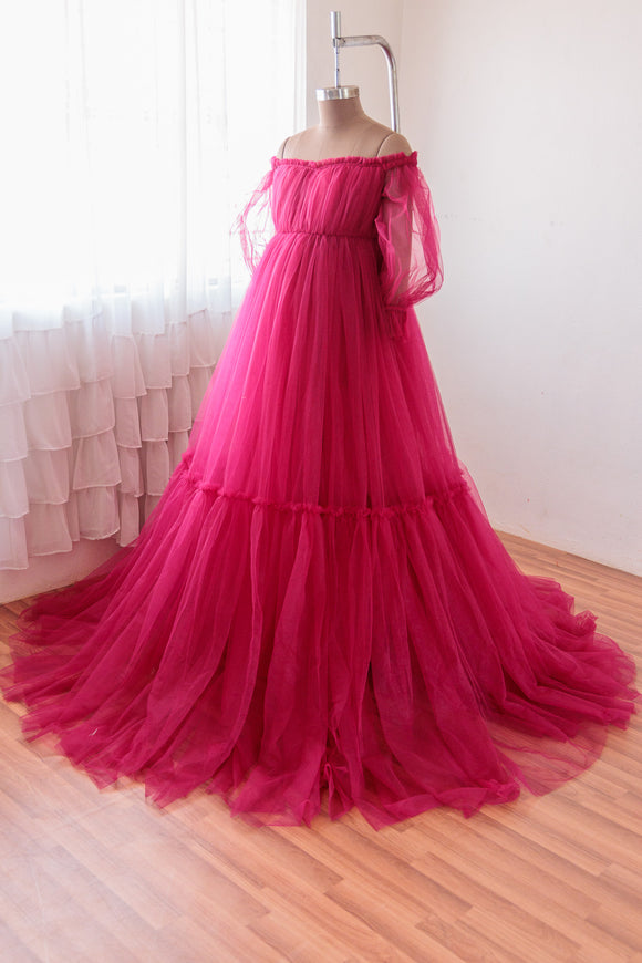 Stefina gown - Beetroot Pink