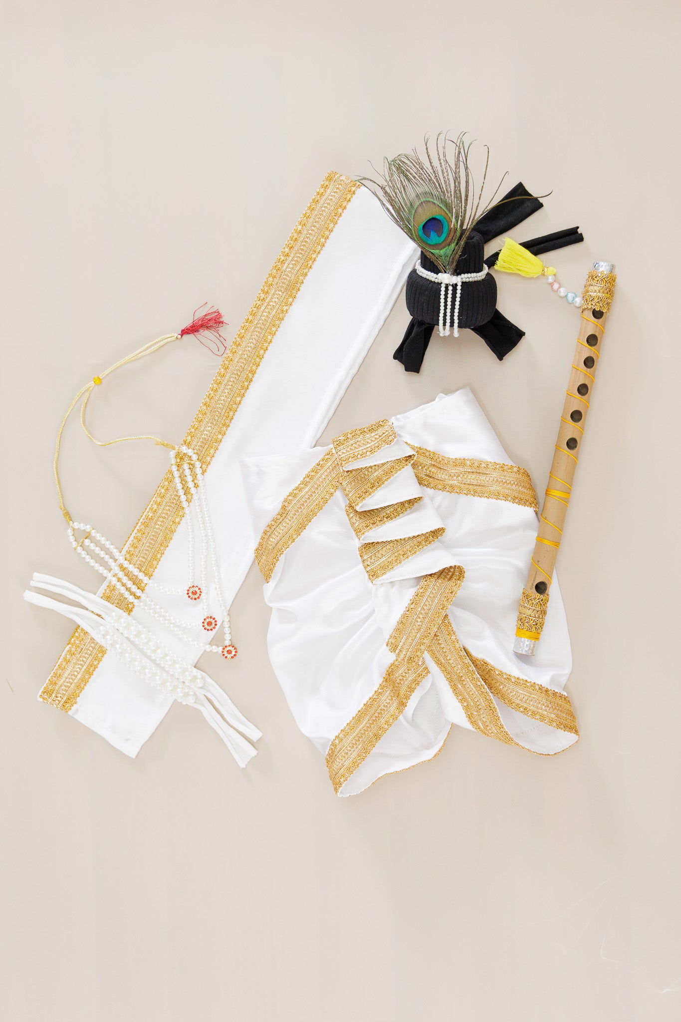 Krishna Outfit - White