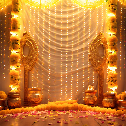 RTS Diwali night 5x6 ft. Fabric